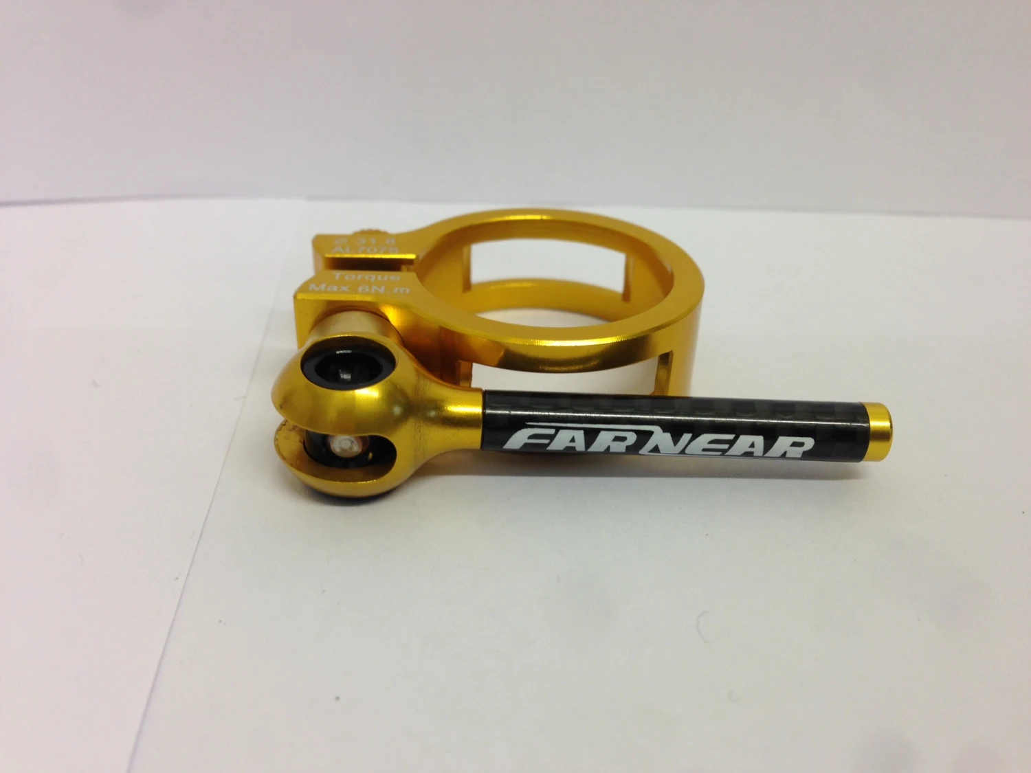Far And Near QR Clamp Carbon-Alloy 31.8mm Gold Sattelstützenklemme 3 Far And Near QR Clamp Carbon-Alloy 31.8mm Gold Sattelstützenklemme