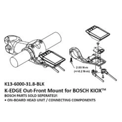 K-Edge Bosch Kiox Computer Out-Front E-Bike Mount Black -Berühmt Fahrradzubehör Geschäft k edge bosch kiox computer out front e bike mount 5