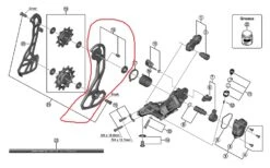 Shimano GRX RD-RX810 Schaltwerk Leitblech Aussen