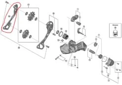 Shimano GRX RD-RX817 Schaltwerk Leitblech Innen